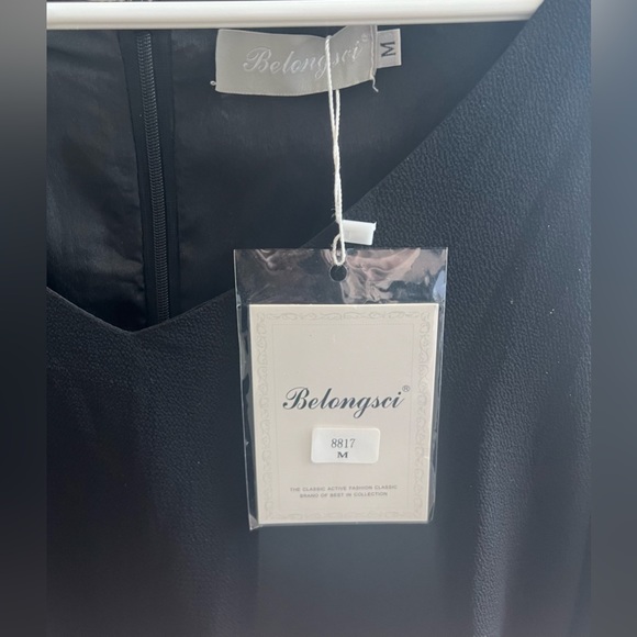 V Neck Midi Black Dress - Picture 2 of 4